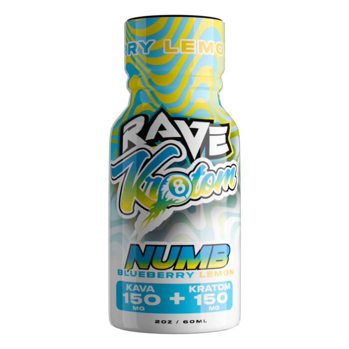 Rave Kratom Kava Numb Shot, 150mg, 60mL | Image 1 | Rave Kratom Kava Numb Shot, 150mg, 60mL