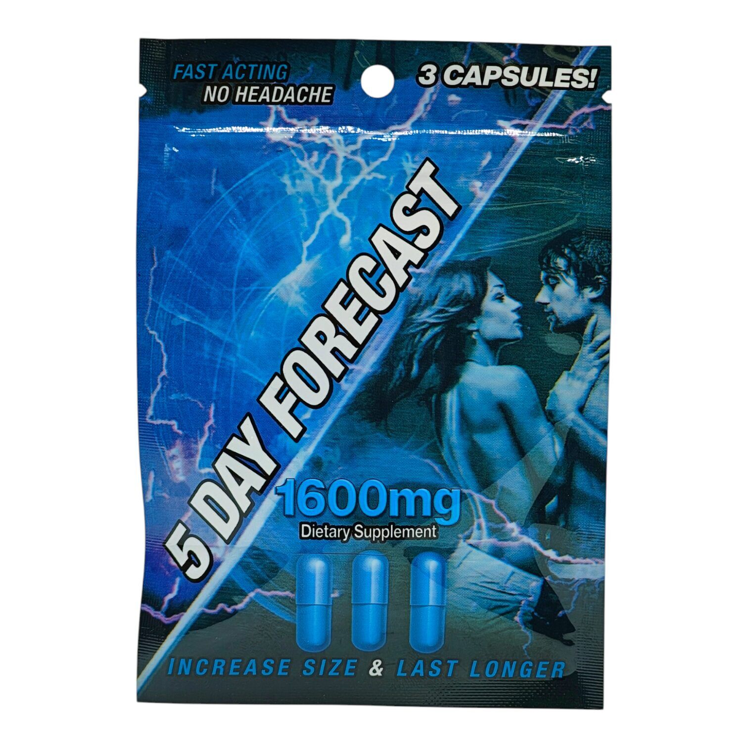 5 Day Forecast Male Enhancement Capsules, 3ct | Image 1 | 5 Day Forecast Male Enhancement Capsules, 3ct