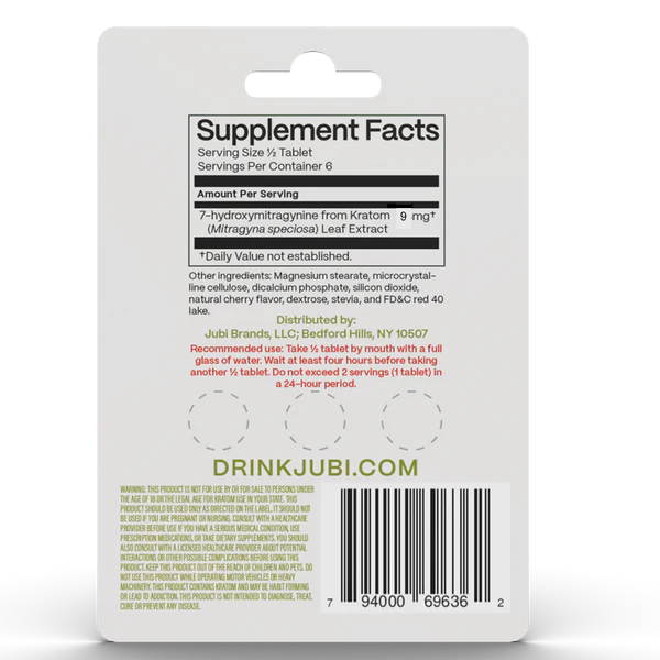 Jubi Advanced Kratom Tablets, 18mg x 3ct | Image 3 | Jubi Advanced Kratom Tablets, 18mg x 3ct