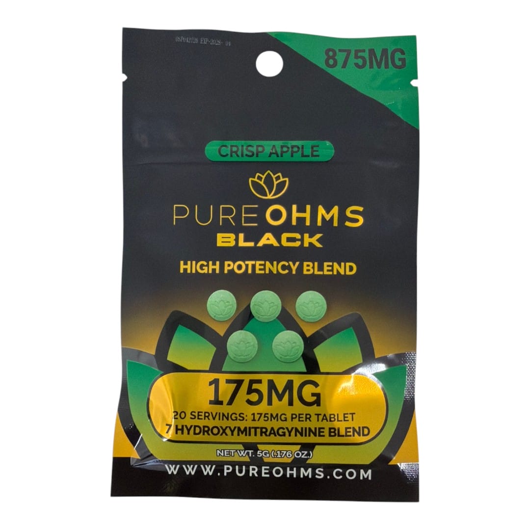 PURE OHMS Black 7-OH Flavored Tablets 175mg x 5ct | Image 8 | PURE OHMS Black 7-OH Flavored Tablets 175mg x 5ct