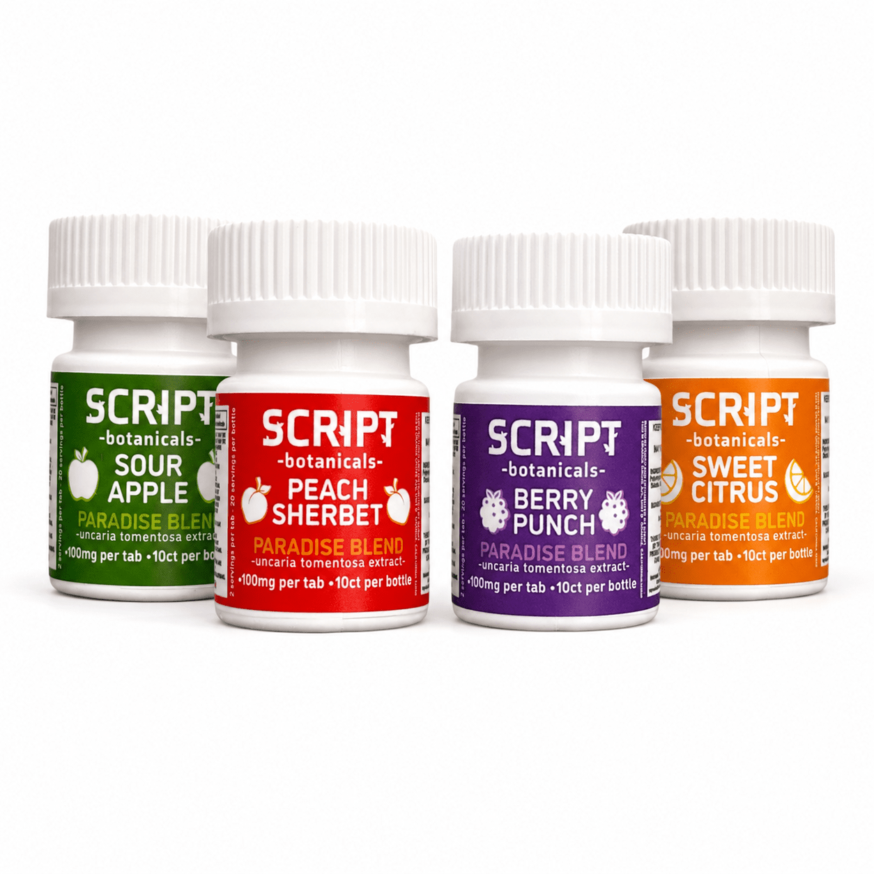 Script Botanicals - Cat's Claw Extract Flavored Tablets, 100mg x 10ct | Image 1 | Script Botanicals – Cat’s Claw Extract Flavored Tablets, 100mg x 10ct